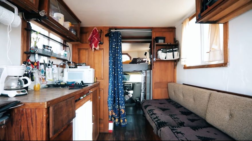 Custom DIY Tiny House Box Truck Built With Recycled Materials.