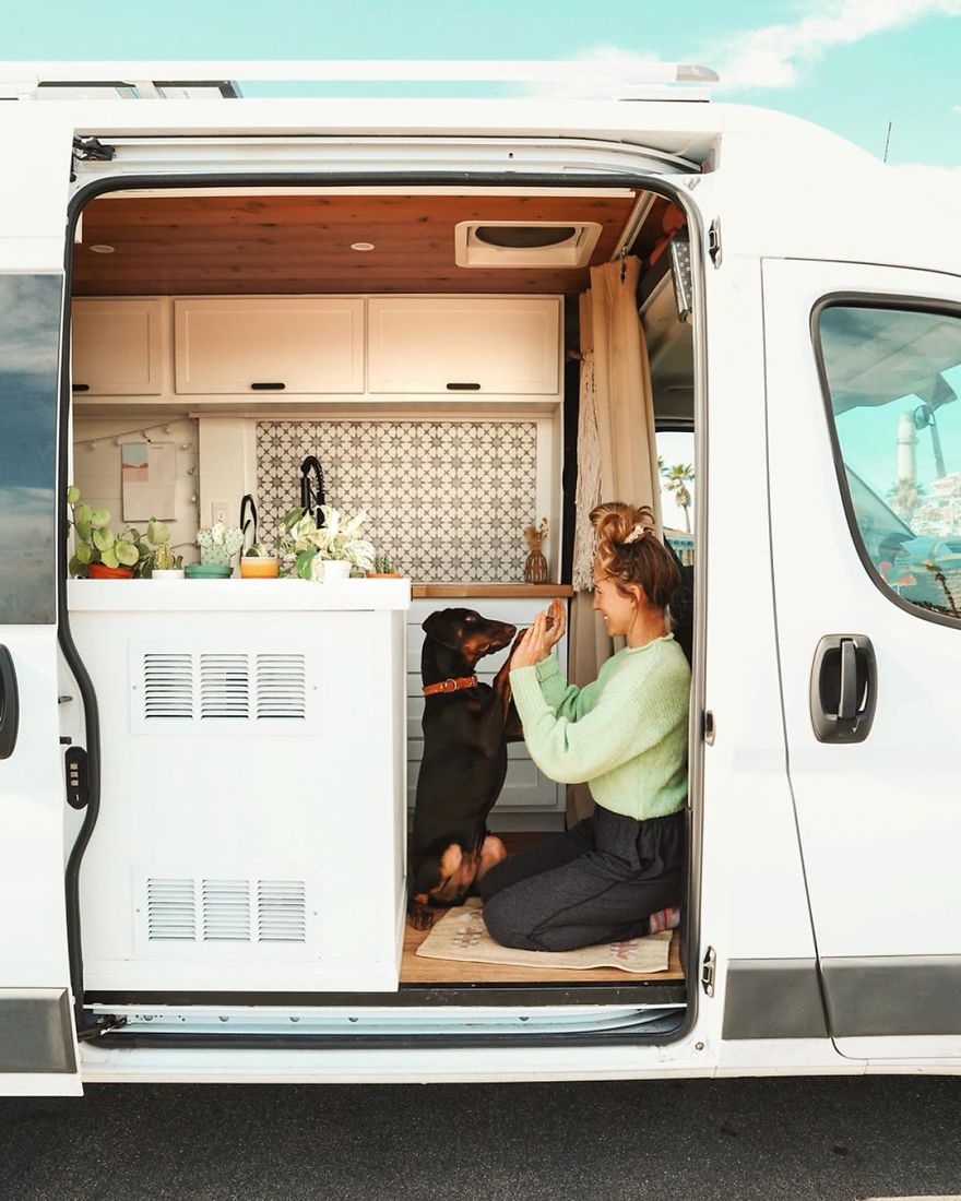 Living In A DIY Promaster Camper Van Over Paying Apartment Rent - Gorgeous Custom Design.
