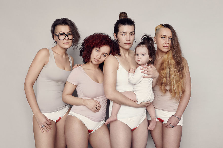 Photographer Asks Women To Strip To Their Underwear To Discuss Period Shaming Issues Across The World