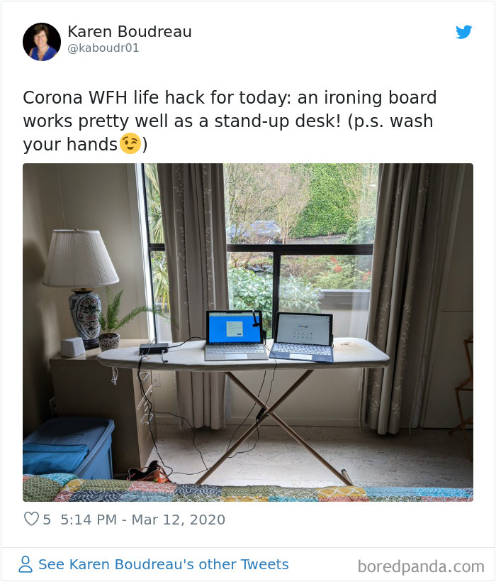 If You Don't Have A Stand-Up Desk At Home, This Might Be A Solution