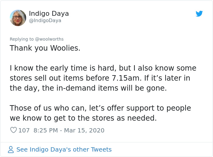 Amidst Panic Buying Craze, Woolworths Introduces 'Elderly Only' Shopping Hours
