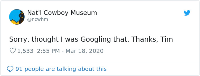 Cowboy Museum Puts Their Head Of Security In Charge Of Their Twitter, And His Tweets Are Hilariously Wholesome