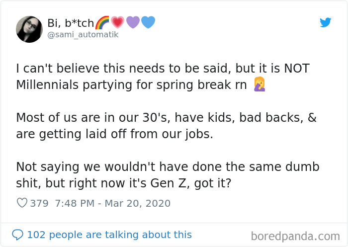 Fed Up With Being Painted As "Irresponsible Spring Breakers," Millennials Remind The World How Old They Actually Are