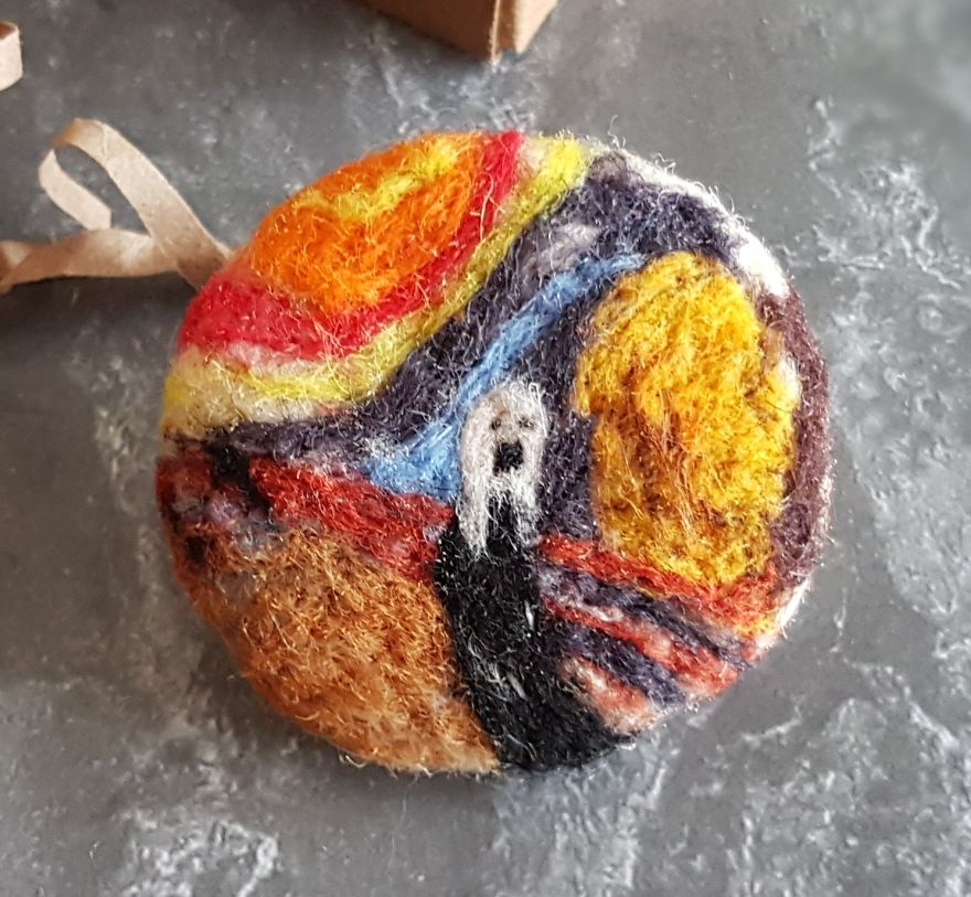 I Create Needle-Felted Art Brooches Like Paintings 🎨