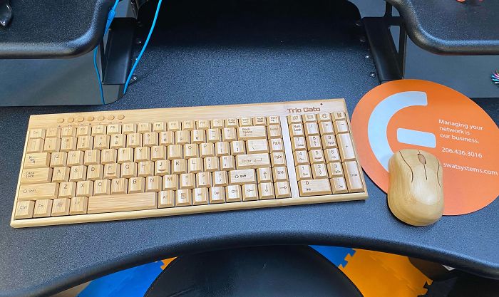 My Coworkers Bamboo Keyboard And Mouse