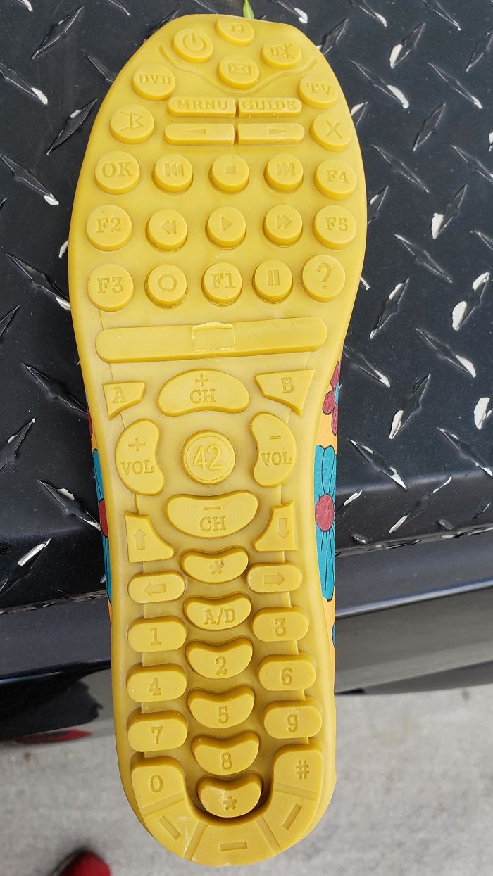The Tread On My Wife's Shoes Is A Remote Control