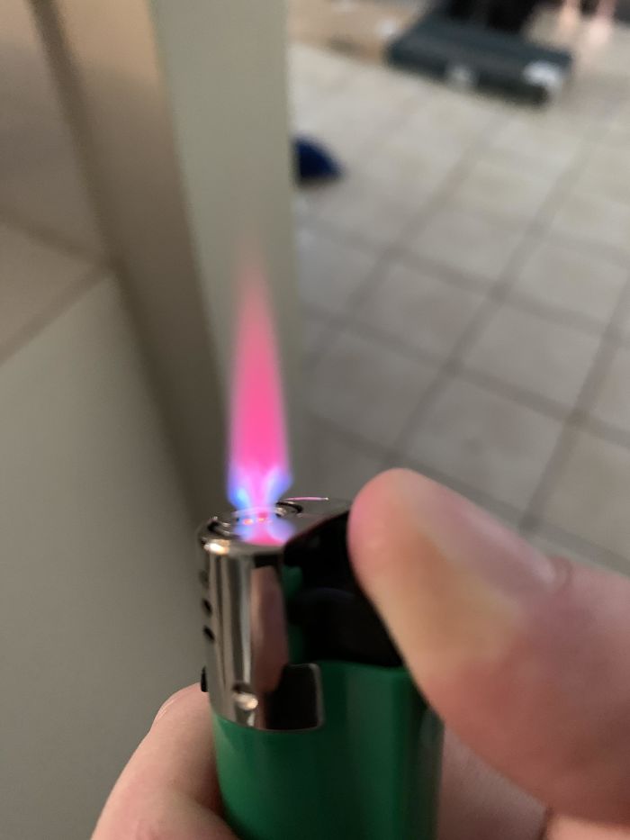 The Magenta Flame From This Lighter