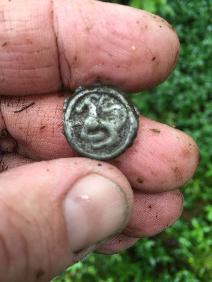 Celtic Bronze Coin. I Found It In France. Around 50 B.C.