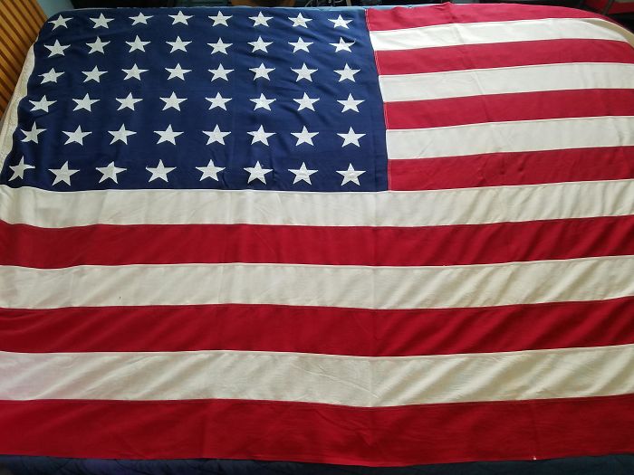 This Old Flag Of My Grandma's. It Has Only 48 Stars