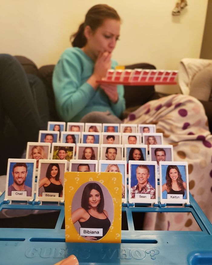 My Sister Made A Bachelor 'Guess Who' Game For My Birthday. Fair To Say We Are Set For This Covid-19 Quarantine