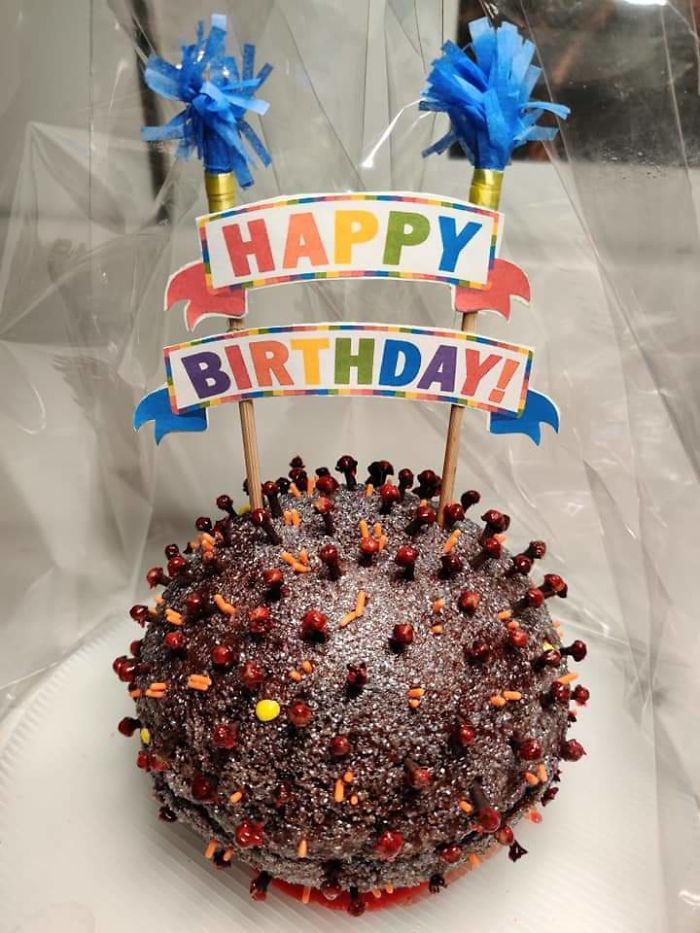 My Friend Received A Coronavirus Birthday Cake