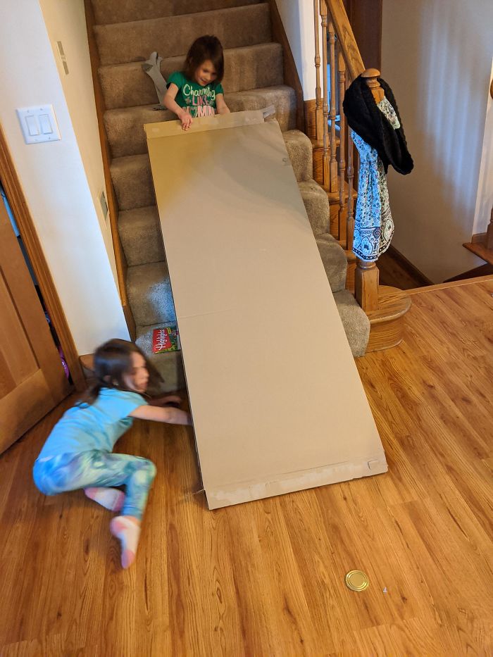 I'm Regretting Panic Buying $100 Worth Of Legos To End Up With My Children Ignoring Them And Instead Playing With A Cardboard Box And A Can Lid For The Last 2 Hours