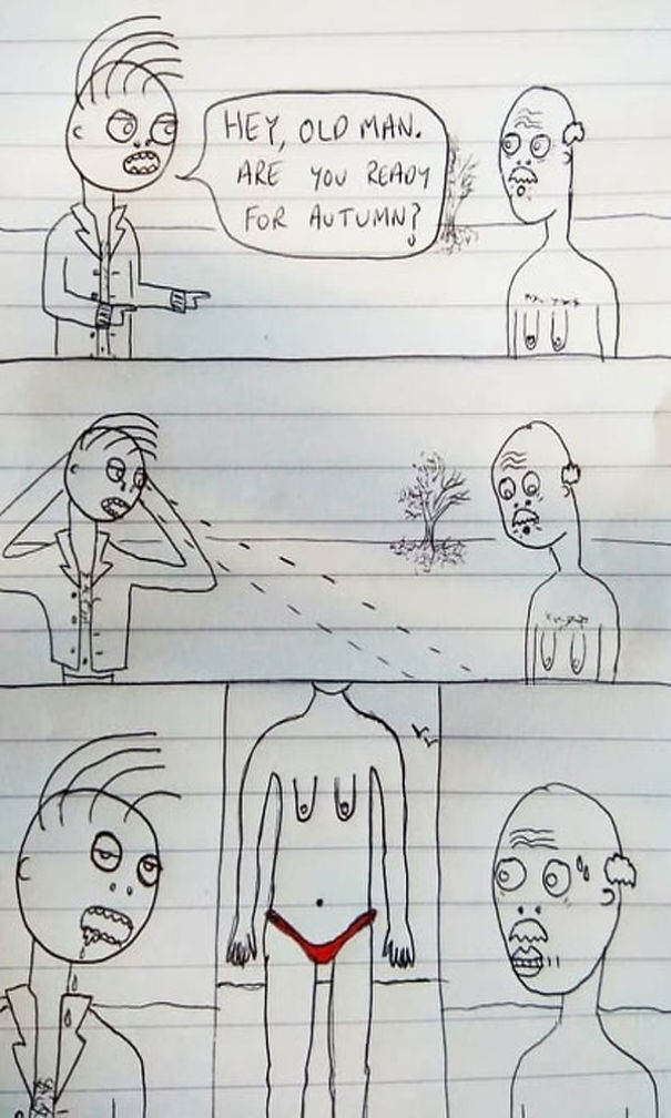 Welsh Cartoonist Creates Hilariously Weird Comic Strips With Bizarre Endings (15 Pics) Welsh Cartoonist Creates Hilariously Weird Comic Strips With Bizarre Endings (15 Pics)