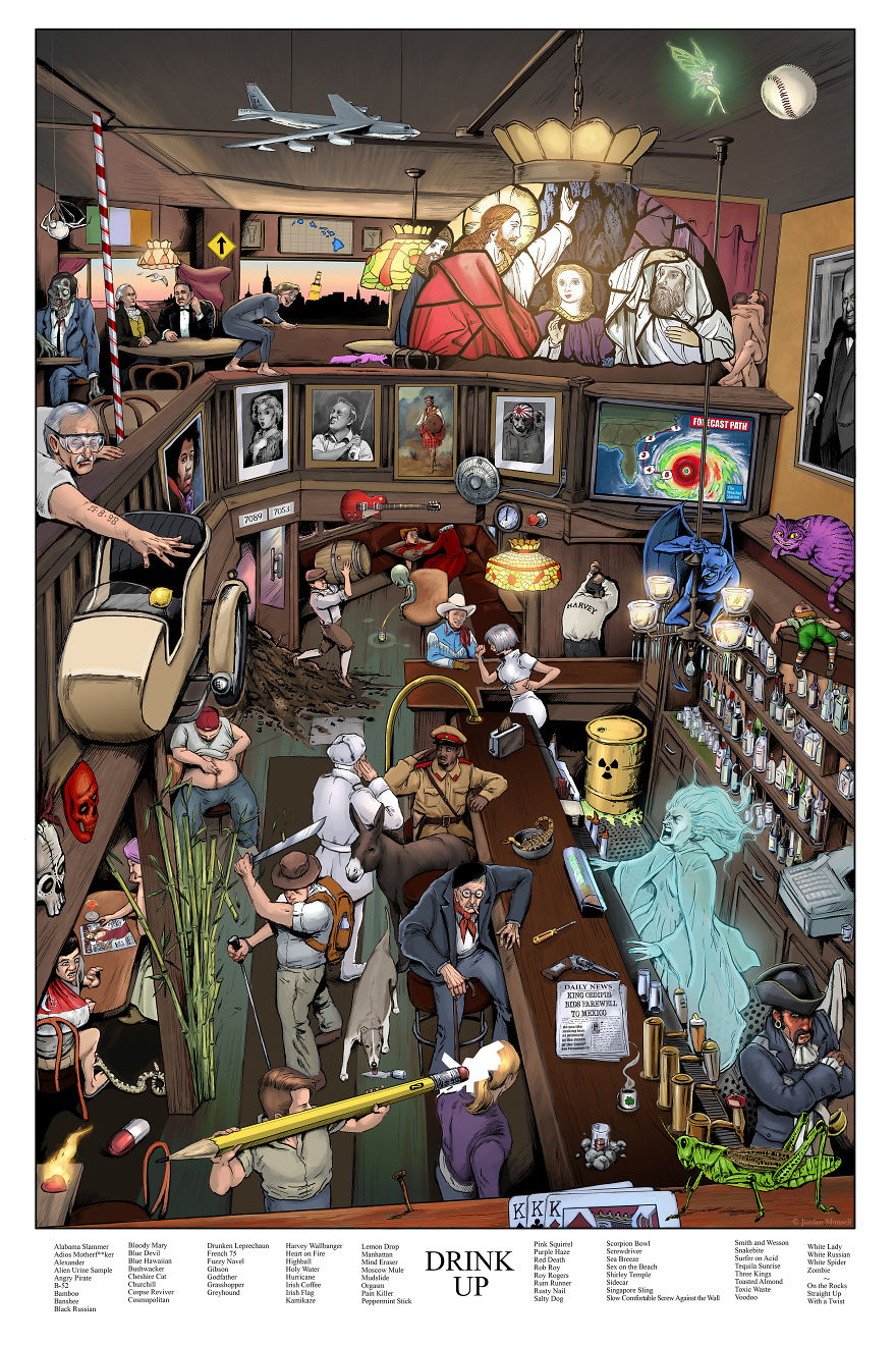Can You Find All The Cocktails In This Poster?