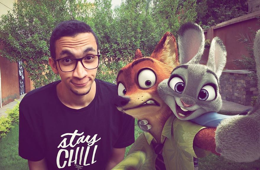 Egyptian Young Man Creates Funny Encounters With Superheroes, Characters And Celebrities