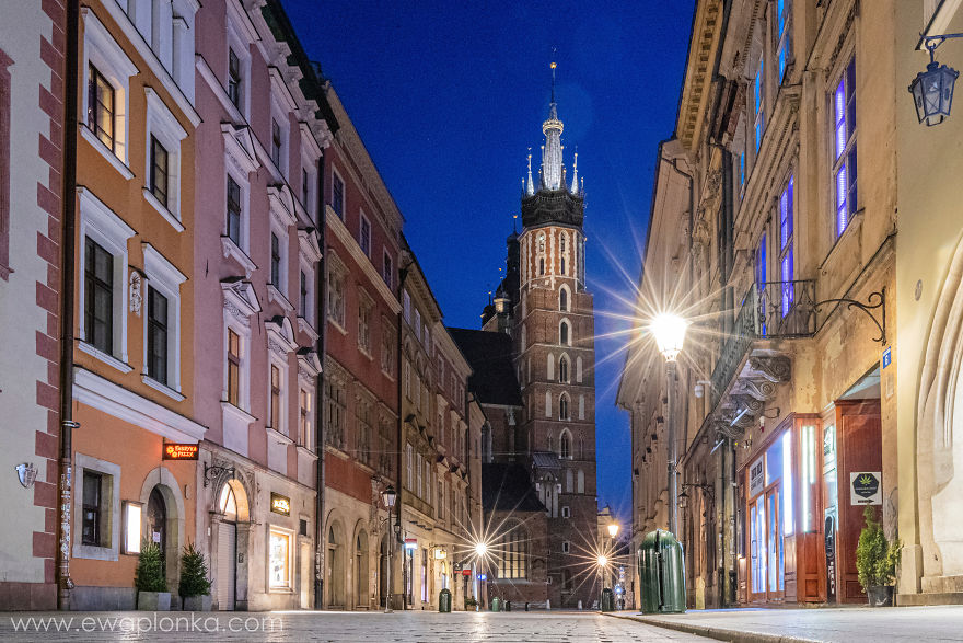 Empty Krakow Old Town During Coronavirus Pandemic