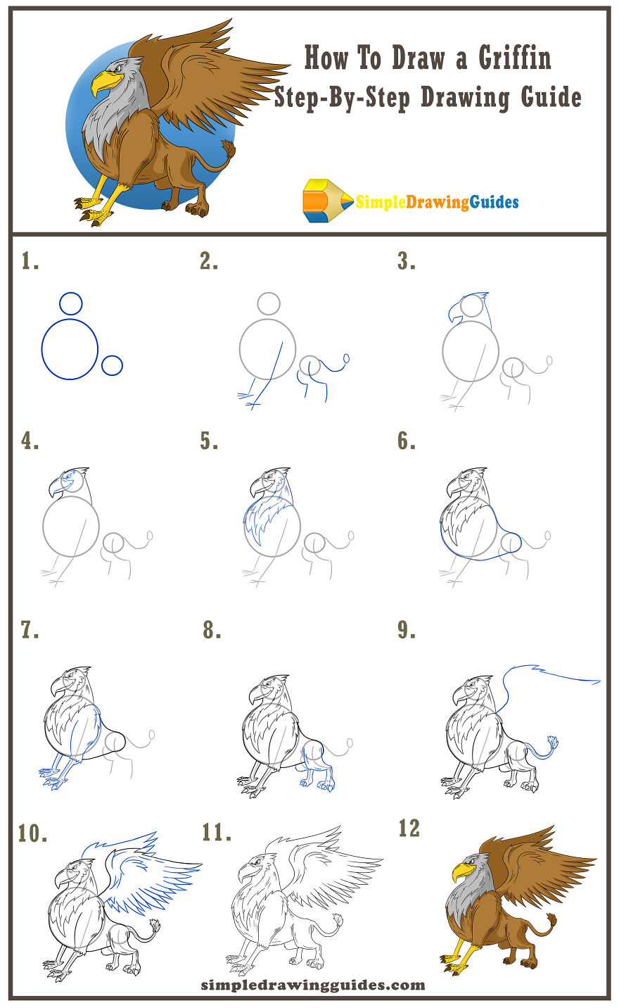How To Draw A Griffin Step By Step Drawing Guide