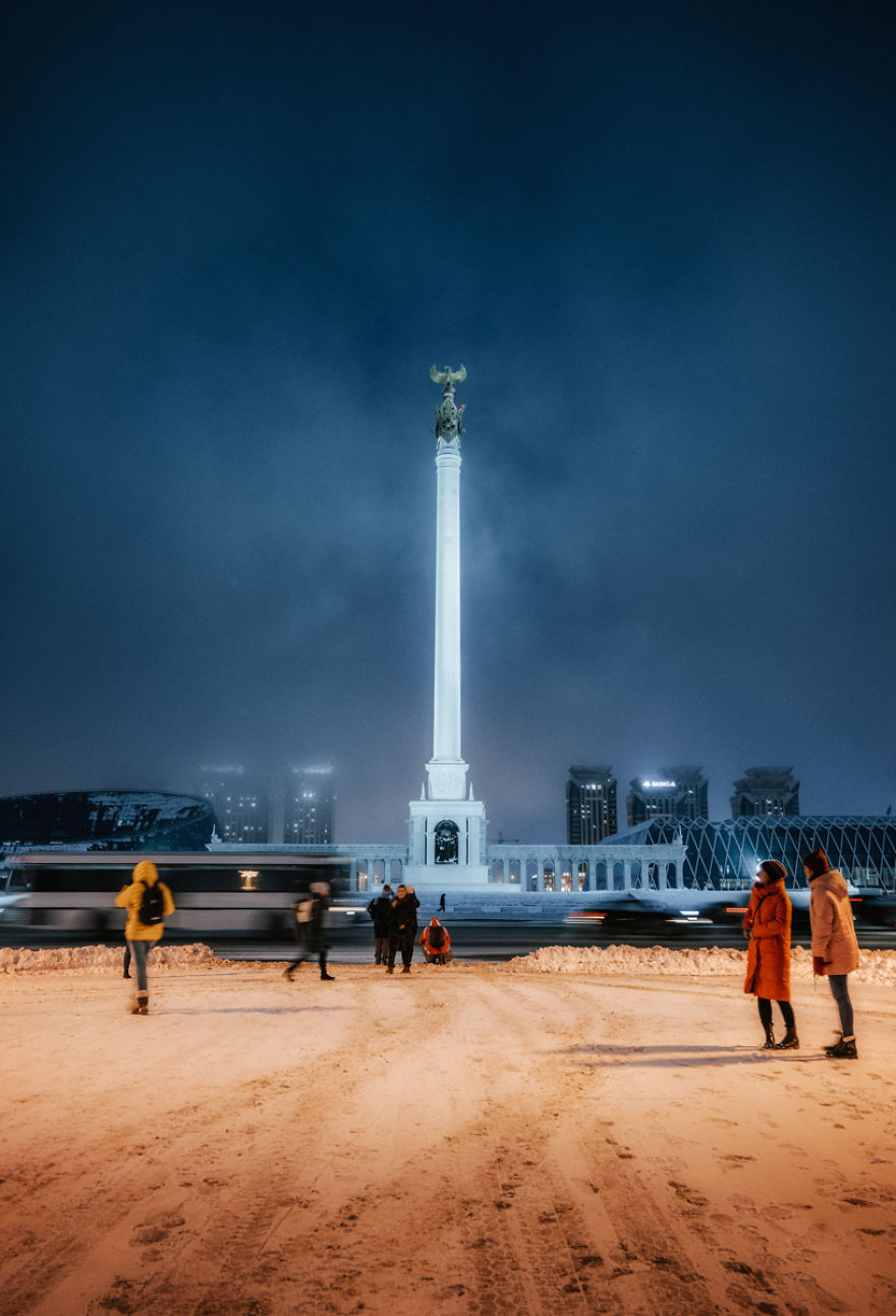 I Visited Nur-Sultan - The Cosmic Capital City Of Kazakhstan During Foggy Winter Time And I Felt Like I Landed On The Other Planet.