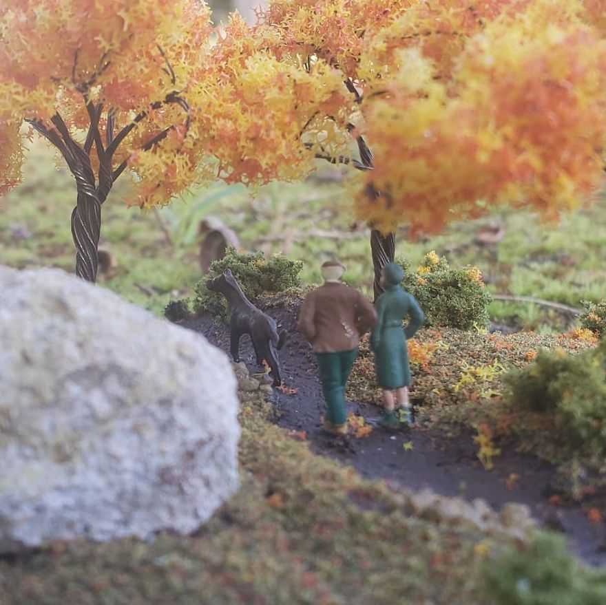 Miniature Ho Scale
"Out For A Walk"