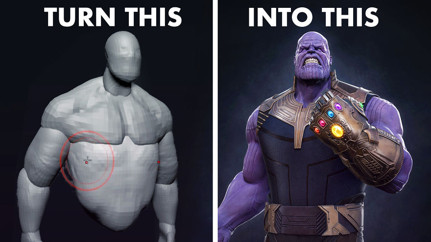 Incredibly Satisfying Timelapse Of Creating Thanos Gives Rare Look Into What It Takes To Make The Characters You See In Films (17 Pics + Video)