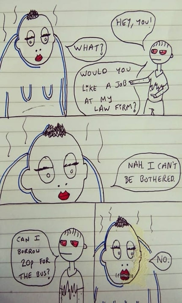 Welsh Cartoonist Creates Hilariously Weird Comic Strips With Bizarre Endings (15 Pics) Welsh Cartoonist Creates Hilariously Weird Comic Strips With Bizarre Endings (15 Pics)