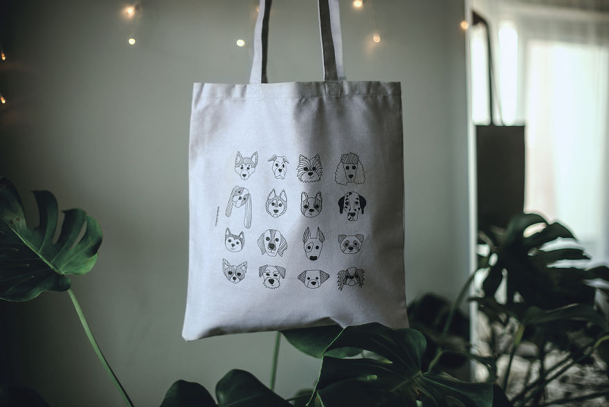 we Created Reusable Bags With Minimalist Illustrations For Creative People