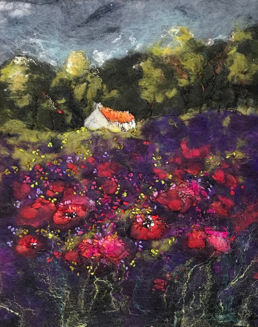 Art In Felt & Stitch ~ Painting With Fibres