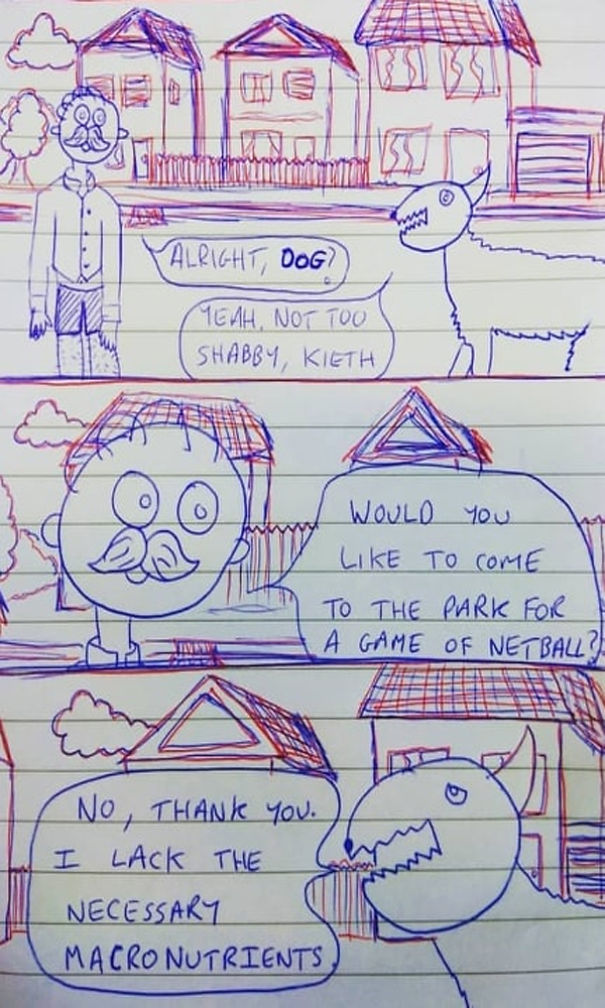 Welsh Cartoonist Creates Hilariously Weird Comic Strips With Bizarre Endings (15 Pics) Welsh Cartoonist Creates Hilariously Weird Comic Strips With Bizarre Endings (15 Pics)