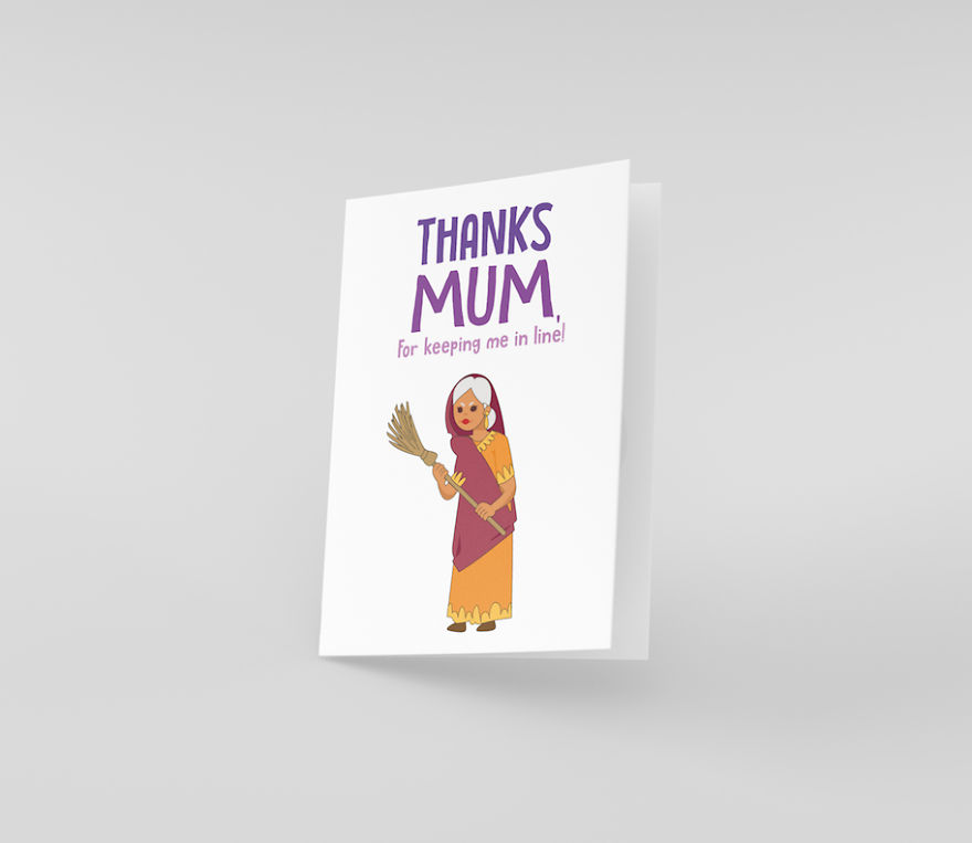 Unique Mother's Day Cards Using Classic South Asian Humour.