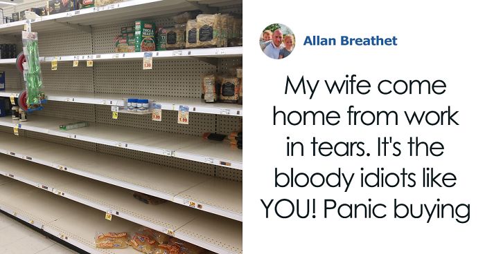 Husband Rips Apart Panic Buyers In A Powerful Facebook Post After His Wife Came Back From Work In Tears