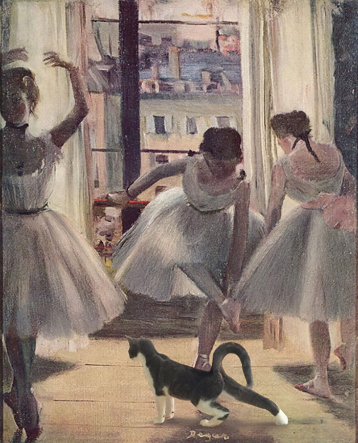 "Three Dancers In An Exercise Hall" And Moochie, Edgar Degas