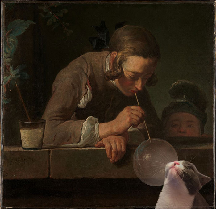 I Imagined What Would Happen If The Subjects Of Famous Paintings Had Cats (52 Pics)