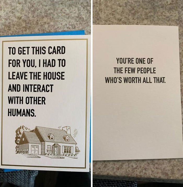 My Dad Found A Very Appropriate Card For My Cousin’s Birthday Today
