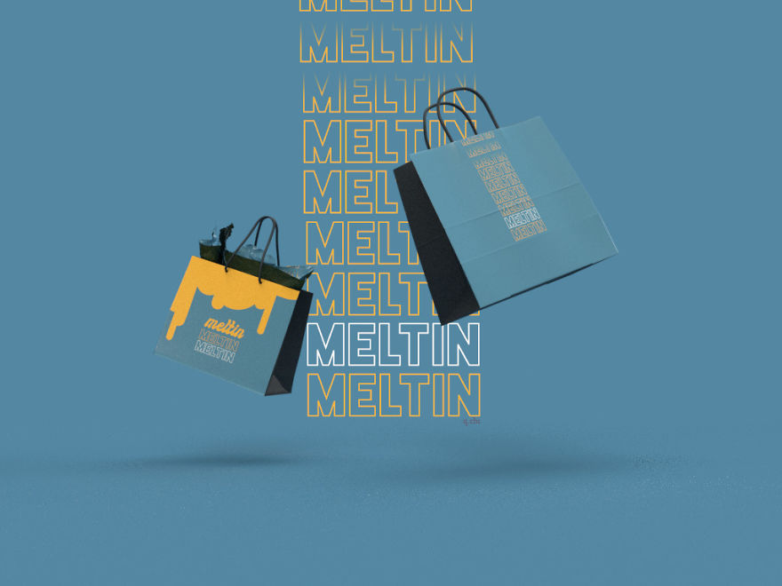 First Time Experimenting With Branding For "Meltin" Cafe