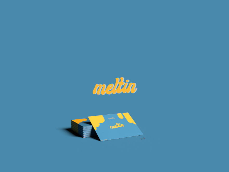 First Time Experimenting With Branding For "Meltin" Cafe