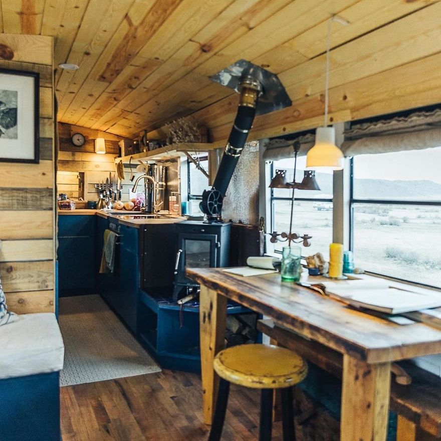 A True Apartment On Wheels - The Most Cleverly Designed School Bus Conversion. A True Apartment On Wheels - The Most Cleverly Designed School Bus Conversion.