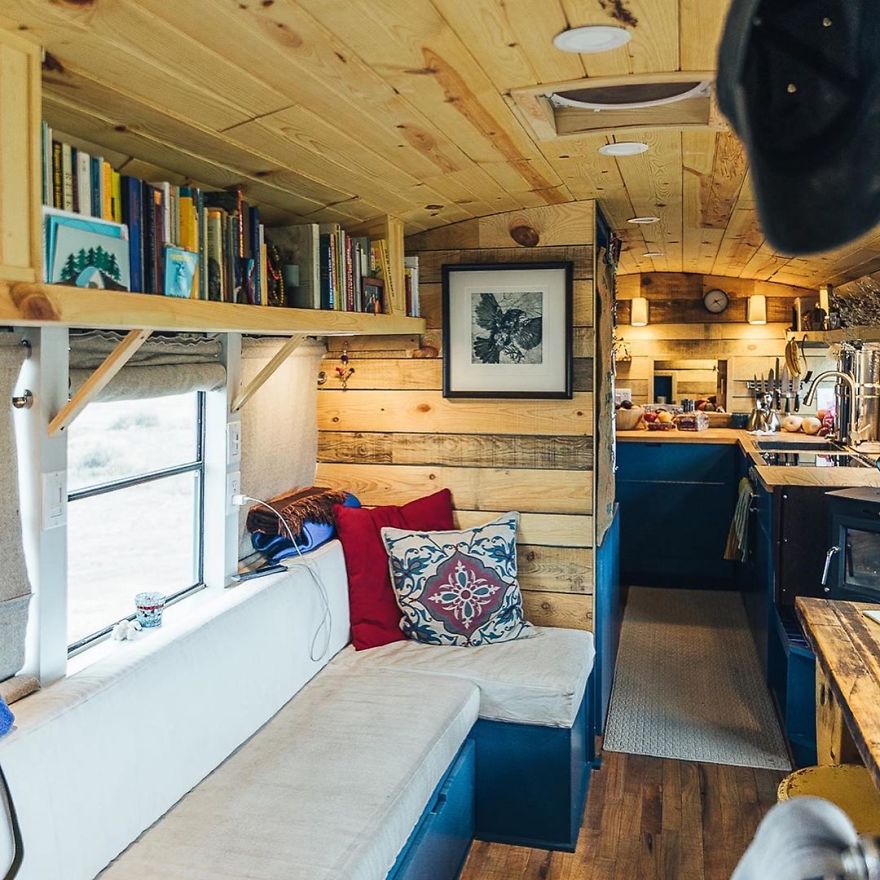 A True Apartment On Wheels - The Most Cleverly Designed School Bus Conversion. A True Apartment On Wheels - The Most Cleverly Designed School Bus Conversion.