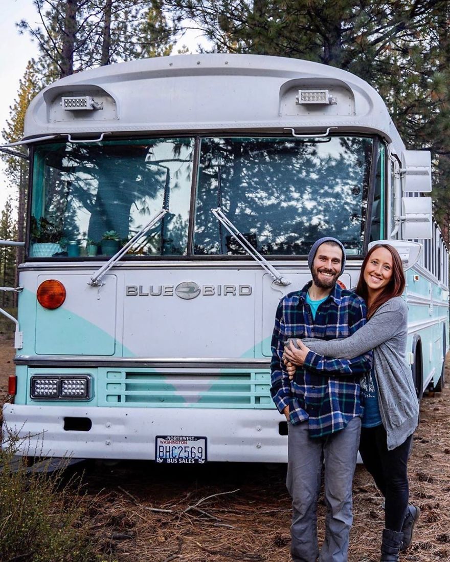 Off-Grid Bus Conversion Life With 5 Pets (Two Rabbits, Two Cats, And A Senior Dog)
