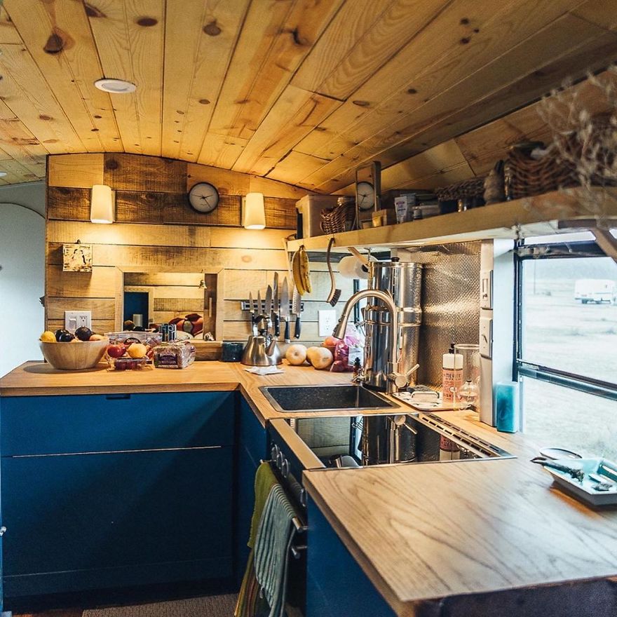 A True Apartment On Wheels - The Most Cleverly Designed School Bus Conversion. A True Apartment On Wheels - The Most Cleverly Designed School Bus Conversion.