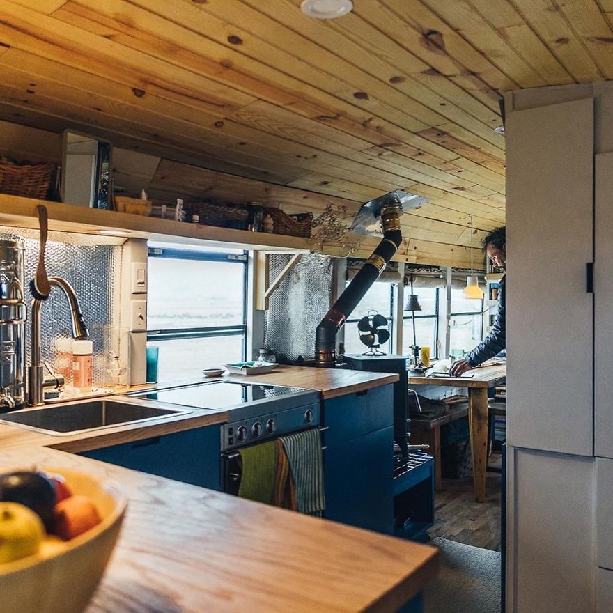 A True Apartment On Wheels - The Most Cleverly Designed School Bus Conversion. A True Apartment On Wheels - The Most Cleverly Designed School Bus Conversion.