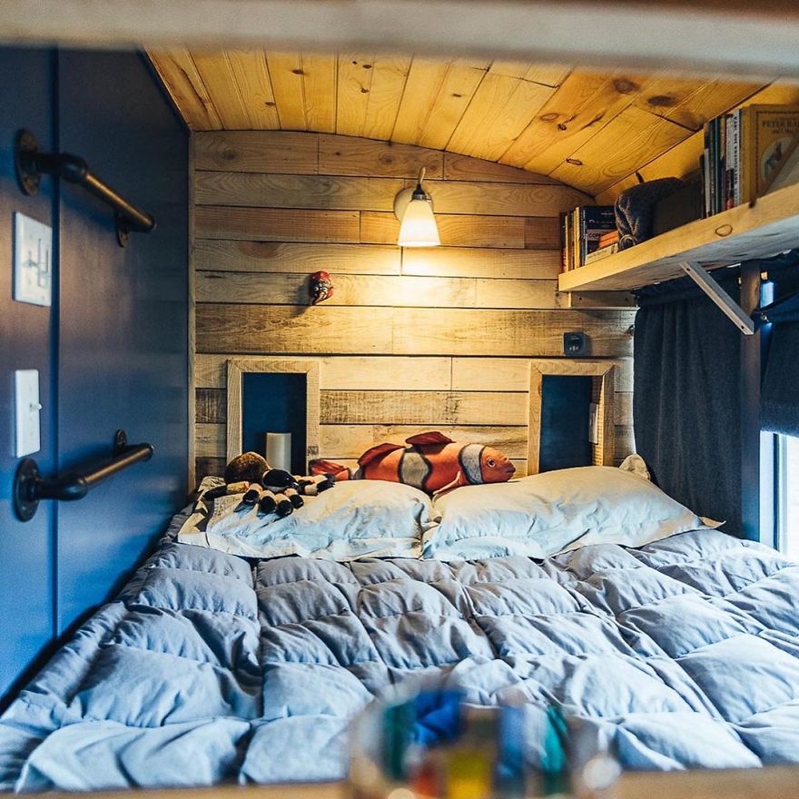 A True Apartment On Wheels - The Most Cleverly Designed School Bus Conversion. A True Apartment On Wheels - The Most Cleverly Designed School Bus Conversion.