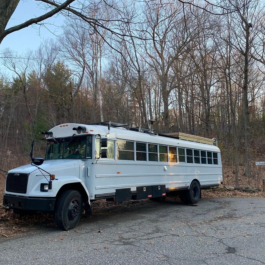 A True Apartment On Wheels - The Most Cleverly Designed School Bus Conversion. A True Apartment On Wheels - The Most Cleverly Designed School Bus Conversion.