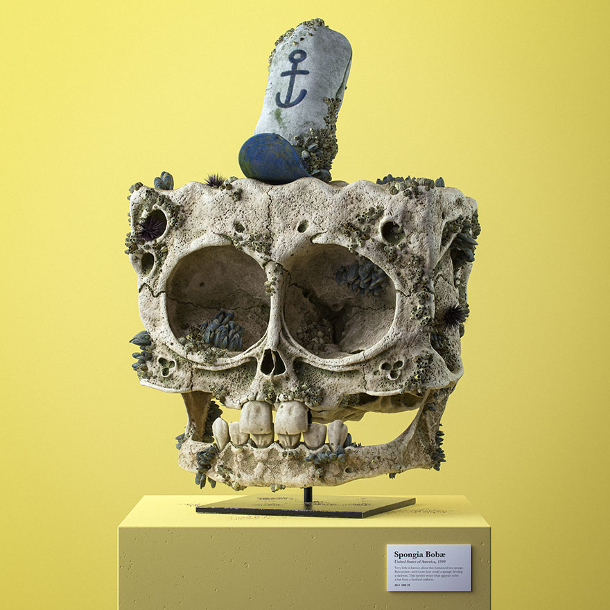 Anatomically Correct Skulls Of Popular Cartoon Characters By Czech Artist Filip Hodas