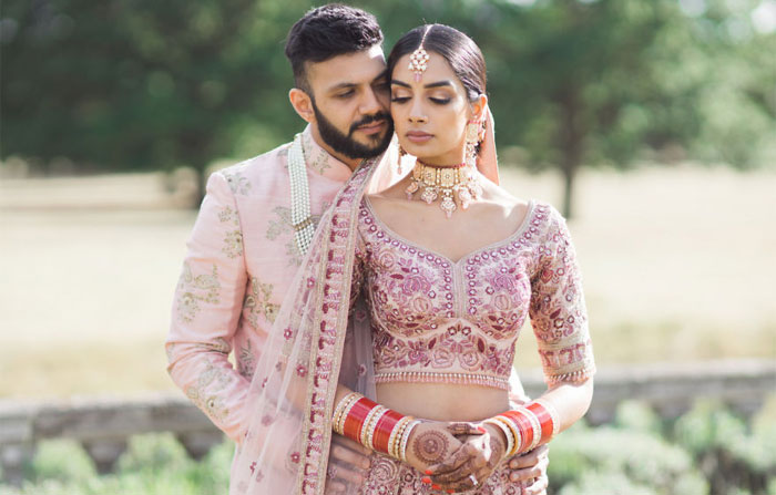 Sikh And Hindu Couple Coordinate Outfits For Their Marriage, They Look Stunning (12 Pics)