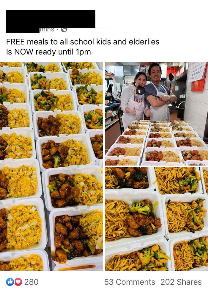 My Local Chinese Restaurant Fed 100 People For Free Today. This Is What Community Is All About