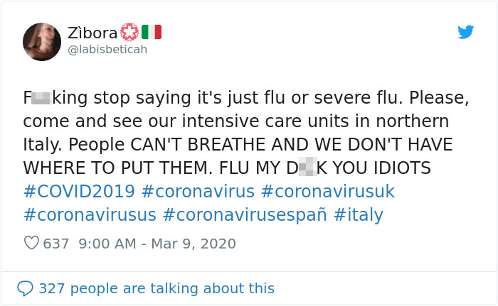 Italian Woman Says They Made A Mistake By Treating Coronavirus Like The Flu, Warns Others