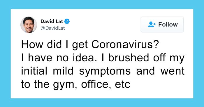 44-Year-Old Shares His Covid-19 Symptoms, Says He Didn’t Understand He Had It At First And Might’ve Infected Others