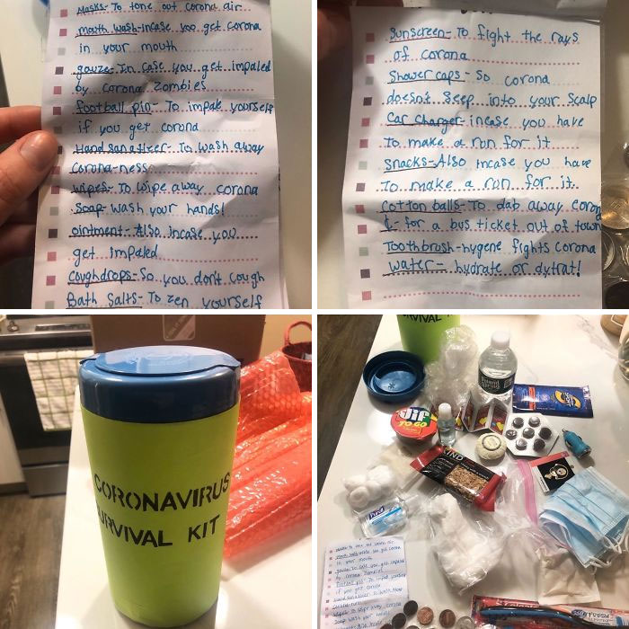 My Boss’ 11 Year Old Sent Me A Hilarious Coronavirus Survival Kit