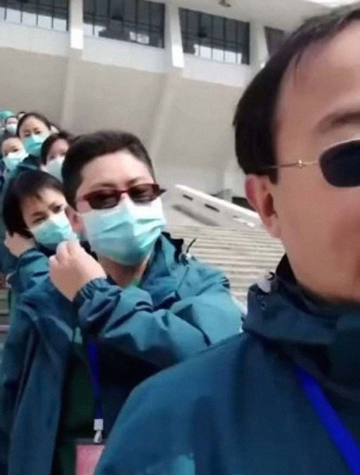 Chinese Doctors Celebrate The Closure Of The Last Temporary Hospital In Wuhan. Patients Dropped From 15000 To 15. Absolute Heros