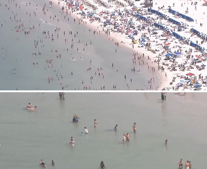 Clearwater Beach Packed Amid 'Social Distancing' For Coronavirus
